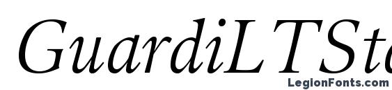 GuardiLTStd Italic font, free GuardiLTStd Italic font, preview GuardiLTStd Italic font