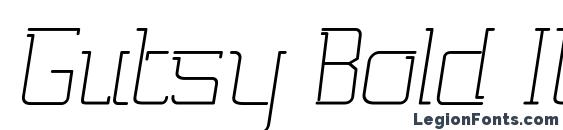 шрифт Gutsy Bold Italic, бесплатный шрифт Gutsy Bold Italic, предварительный просмотр шрифта Gutsy Bold Italic