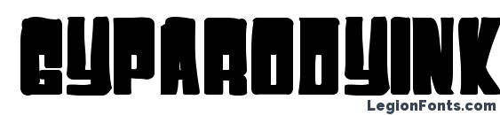 шрифт GyparodyInk, бесплатный шрифт GyparodyInk, предварительный просмотр шрифта GyparodyInk