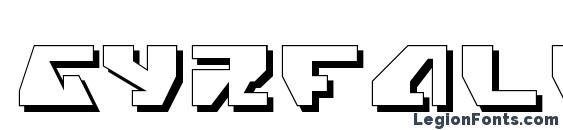 Gyrfalcon 3D font, free Gyrfalcon 3D font, preview Gyrfalcon 3D font