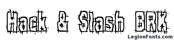шрифт Hack & Slash BRK, бесплатный шрифт Hack & Slash BRK, предварительный просмотр шрифта Hack & Slash BRK