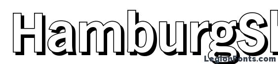 шрифт HamburgShadow Bold, бесплатный шрифт HamburgShadow Bold, предварительный просмотр шрифта HamburgShadow Bold