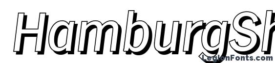 Шрифт HamburgShadow Italic, 3D шрифты