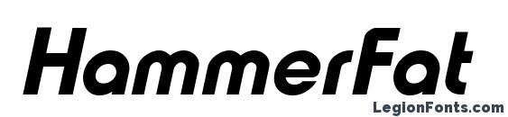 шрифт HammerFat Italic, бесплатный шрифт HammerFat Italic, предварительный просмотр шрифта HammerFat Italic