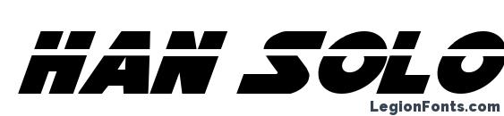 Han Solo Laser Italic Font