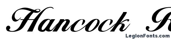 шрифт Hancock Regular, бесплатный шрифт Hancock Regular, предварительный просмотр шрифта Hancock Regular