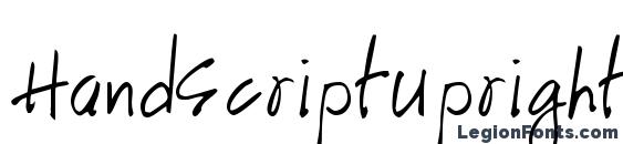 HandScriptUpright Regular Font, Cursive Fonts
