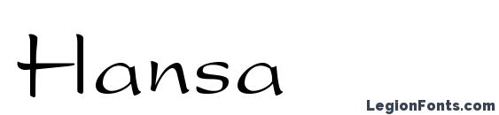 Hansa font, free Hansa font, preview Hansa font