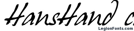 шрифт HansHand cyr, бесплатный шрифт HansHand cyr, предварительный просмотр шрифта HansHand cyr
