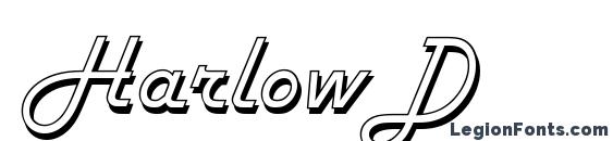 HarlowD font, free HarlowD font, preview HarlowD font