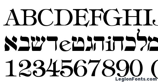 hebrew fonts windows 10
