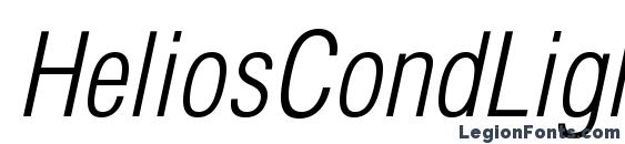 HeliosCondLight Italic Font