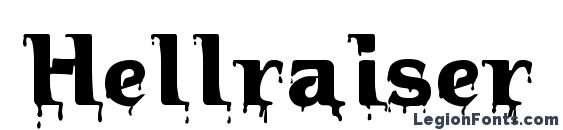 Hellraiser bloody font, free Hellraiser bloody font, preview Hellraiser bloody font