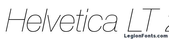 Helvetica LT 26 Ultra Light Italic Font