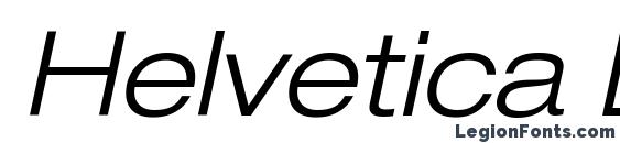 Helvetica LT 43 Light Extended Oblique Font