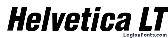 Helvetica LT Condensed Black Oblique Font