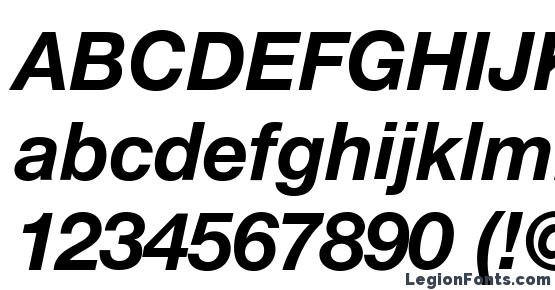 helvetica neue bold italic font