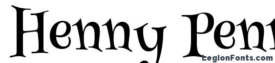 шрифт Henny Penny, бесплатный шрифт Henny Penny, предварительный просмотр шрифта Henny Penny