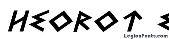 шрифт Heorot Expanded Italic, бесплатный шрифт Heorot Expanded Italic, предварительный просмотр шрифта Heorot Expanded Italic