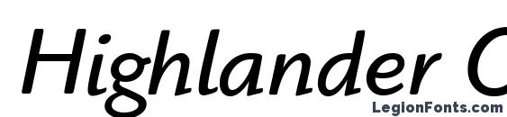 Highlander OS ITC TT BookItalic Font