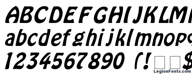 глифы шрифта HoboR Italic, символы шрифта HoboR Italic, символьная карта шрифта HoboR Italic, предварительный просмотр шрифта HoboR Italic, алфавит шрифта HoboR Italic, шрифт HoboR Italic