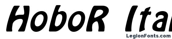 шрифт HoboR Italic, бесплатный шрифт HoboR Italic, предварительный просмотр шрифта HoboR Italic