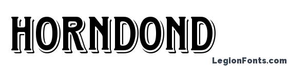 шрифт HorndonD, бесплатный шрифт HorndonD, предварительный просмотр шрифта HorndonD