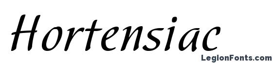 шрифт Hortensiac, бесплатный шрифт Hortensiac, предварительный просмотр шрифта Hortensiac