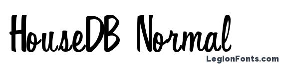 шрифт HouseDB Normal, бесплатный шрифт HouseDB Normal, предварительный просмотр шрифта HouseDB Normal