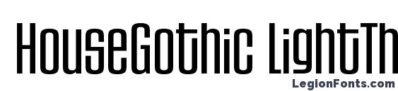 HouseGothic LightThree Font