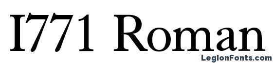 шрифт I771 Roman Regular, бесплатный шрифт I771 Roman Regular, предварительный просмотр шрифта I771 Roman Regular