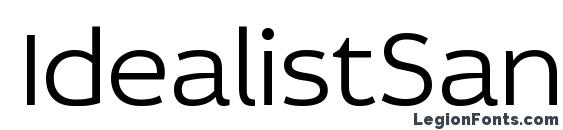 шрифт IdealistSans Light, бесплатный шрифт IdealistSans Light, предварительный просмотр шрифта IdealistSans Light