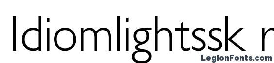 Idiomlightssk regular Font