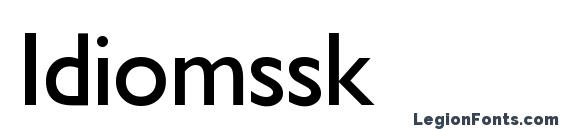 шрифт Idiomssk, бесплатный шрифт Idiomssk, предварительный просмотр шрифта Idiomssk
