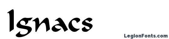 шрифт Ignacs, бесплатный шрифт Ignacs, предварительный просмотр шрифта Ignacs