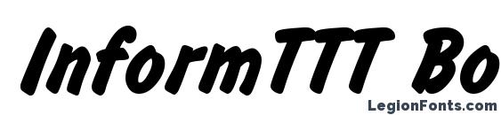 Шрифт InformTTT Bold, Типографические шрифты