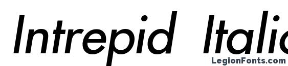 шрифт Intrepid Italic, бесплатный шрифт Intrepid Italic, предварительный просмотр шрифта Intrepid Italic