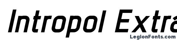 Intropol ExtraBoldItalic Font