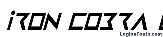 шрифт Iron Cobra Condensed Italic, бесплатный шрифт Iron Cobra Condensed Italic, предварительный просмотр шрифта Iron Cobra Condensed Italic