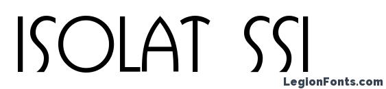Isolat SSi font, free Isolat SSi font, preview Isolat SSi font