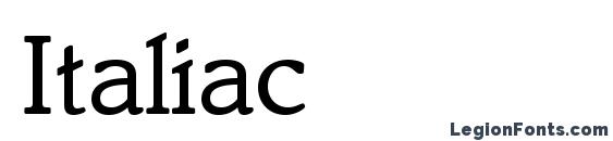 шрифт Italiac, бесплатный шрифт Italiac, предварительный просмотр шрифта Italiac