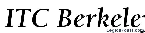 Шрифт ITC Berkeley Oldstyle LT Bold Italic