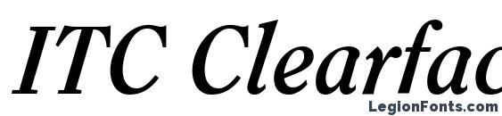 Шрифт ITC Clearface LT Bold Italic