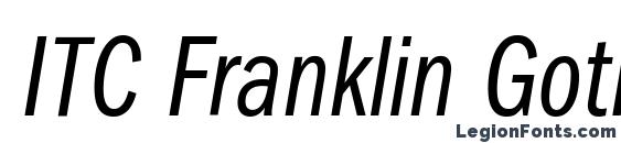 Шрифт ITC Franklin Gothic LT Book Compressed Italic