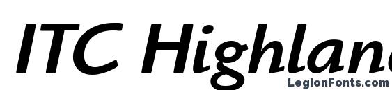 ITC Highlander LT Medium Italic Font