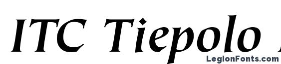 Шрифт ITC Tiepolo LT Bold Italic