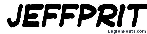 шрифт Jeffprit, бесплатный шрифт Jeffprit, предварительный просмотр шрифта Jeffprit