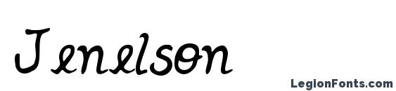 шрифт Jenelson, бесплатный шрифт Jenelson, предварительный просмотр шрифта Jenelson