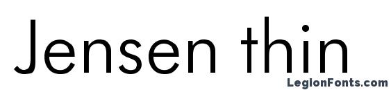 Jensen thin Font