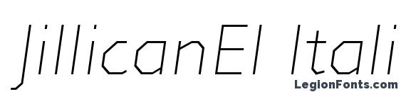шрифт JillicanEl Italic, бесплатный шрифт JillicanEl Italic, предварительный просмотр шрифта JillicanEl Italic